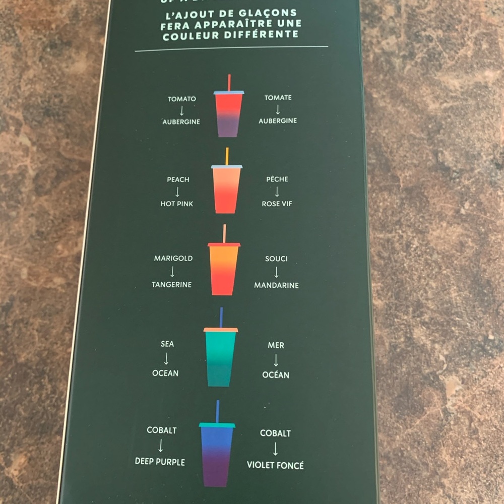 Color changing cups